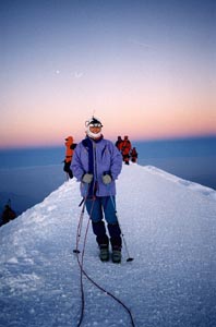 Lever de soleil en haut du Mont Blanc. 4.807 m 